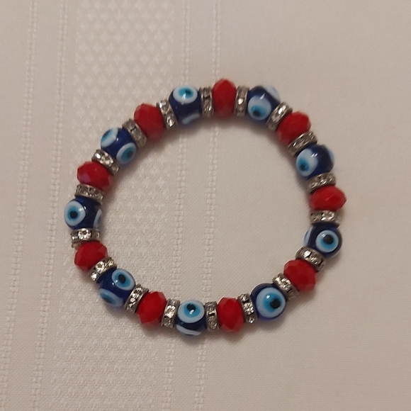 Multicolor Hamsa Bracelet and Earring Set - Picture 2 of 4